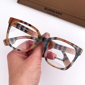 🔥  Burberry Evelyn BE2347 3944 Eyeglasses Brown Black Square Women
